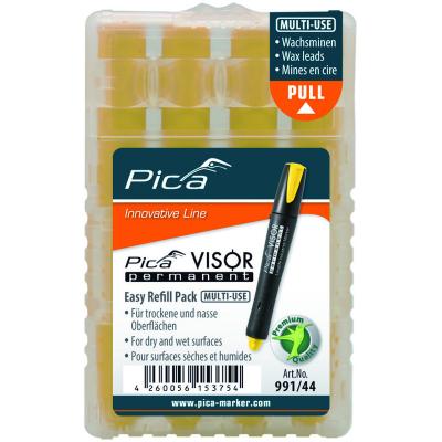 PICA VISOR PERMANENT NAVULLING GEEL 4ST