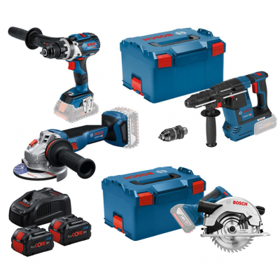 BOSCH COMBOPACK GSR-GBH-GWS-GKS-2X5.5