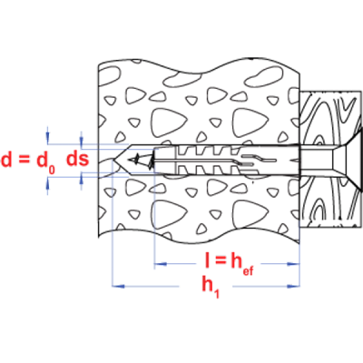 CHEVILLE NYLON DS - 8X40
