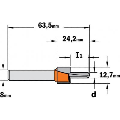 SCHROEFVERZINKFREES S=8MM D=12.7 I=24.2