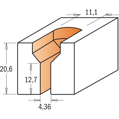 SCHROEFVERZINKFREES HW S=8MM D=11.1 I=20