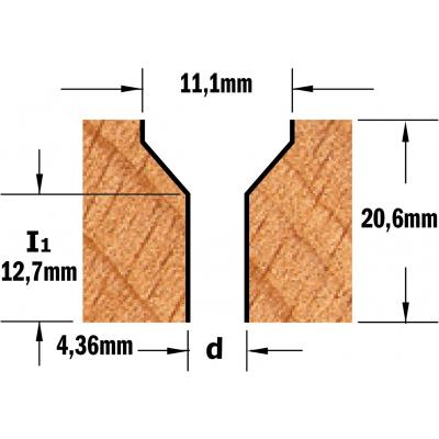 SCHROEFVERZINKFREES HW S=8MM D=11.1 I=20