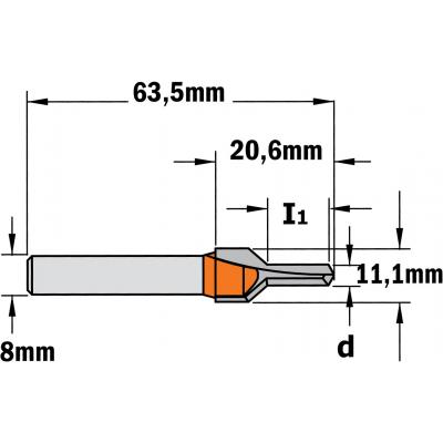 SCHROEFVERZINKFREES HW S=8MM D=11.1 I=20