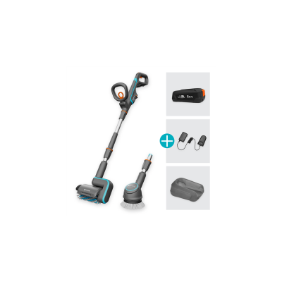 GARDENA Nettoyeur de terrasse AquaBrush 18V Kit prêt à l’emploi.
