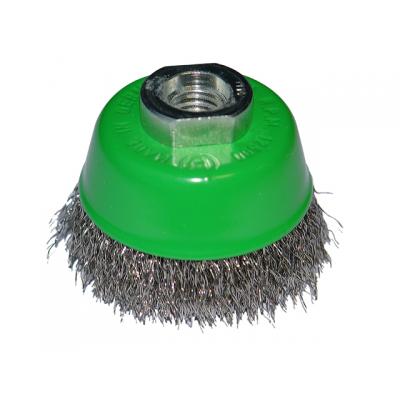 BROSSE COUPE D75MM M14 INOX ONDULE 0,30M