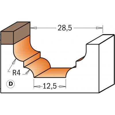FREES HM 8MM. D=28.5 R=4