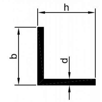 ALU PROFIEL L 20 X 20 X 2 MM MAT +