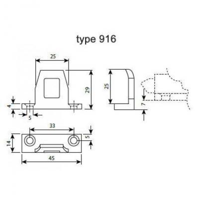ARGENTA SLUITSTUK OPDEK 916 7MM F1