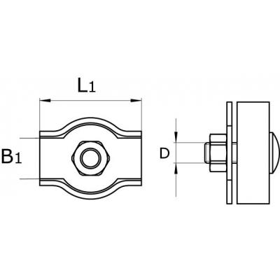Serre-câble simplex 03 mm galvanisé