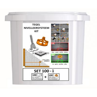 FIXLEVEL SET 3MM - 100STUKS SCHROEFBAAR