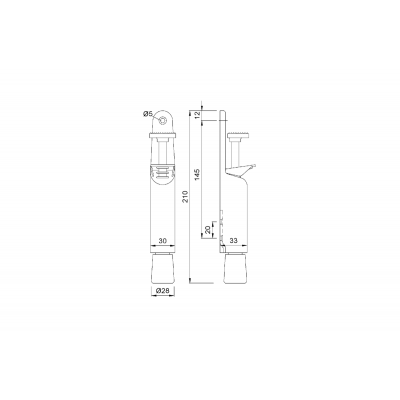 VOETSLUITER KWS 1032 30MM ZWART