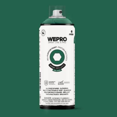 MTN WEPRO SPUITBUS ALKYD HG RAL 6016 400ML.