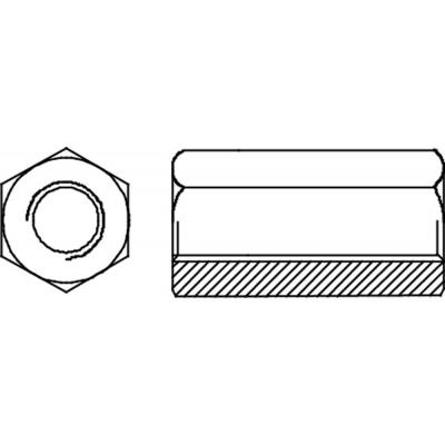 ZESKANTMOER DIN6334 M10X30 ZN (SW17) 4ST