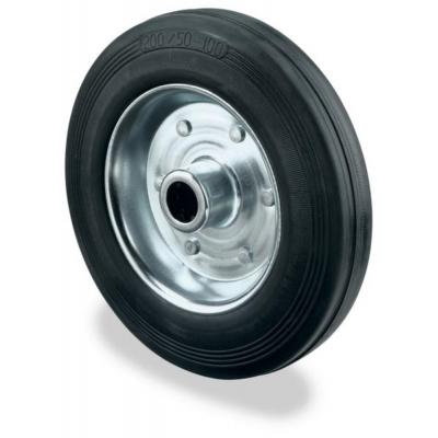 WIEL LOS GUMMI ZWART 125MM. 100KG.