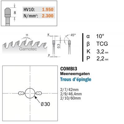 CMT ZAAGBLAD PLAAT&PVC D=300 AS=30 Z=96