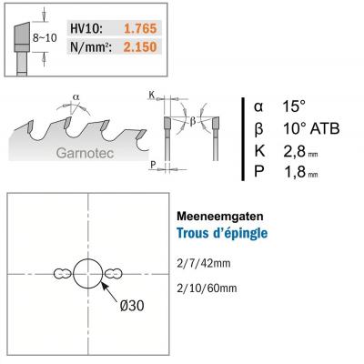 CMT ZAAGBLAD KOPS D=254 AS=30 Z=48 15º