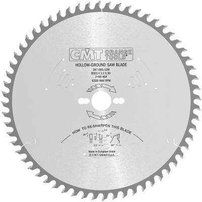 CMT ZAAGBLAD PLAAT D=303 AS=30 Z=60 10º