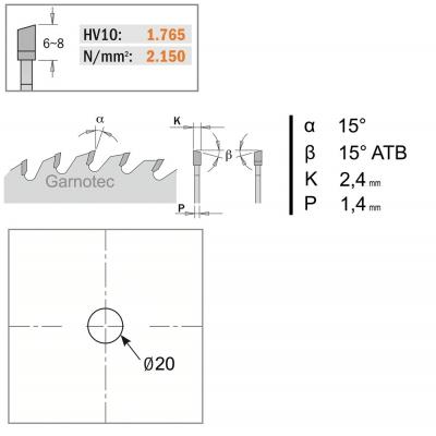 CMT ZAAGBLAD KOPS D=150 AS=20 Z=40 15º