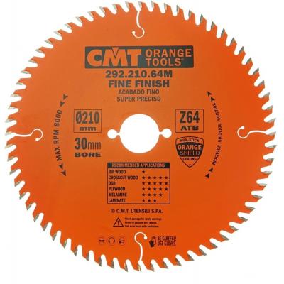 CMT ZAAGBLAD KOPS D=210 AS=30 Z=64 15º