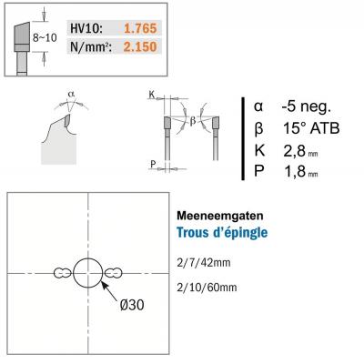 CMT ZAAGBLAD LANGS&KOPS D=305 AS=30 Z=54