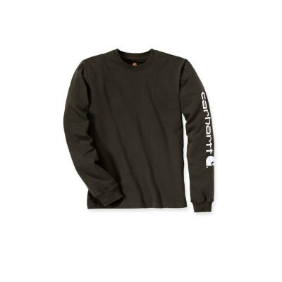 CARHARTT T-SHIRT LS LOGO RLX FIT PEAT XL