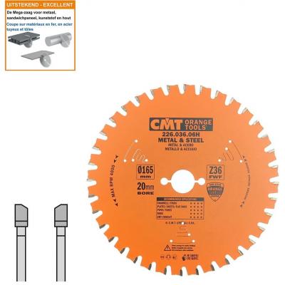 CMT ZAAGBLAD METAAL D=165 AS=20 Z=36 0º