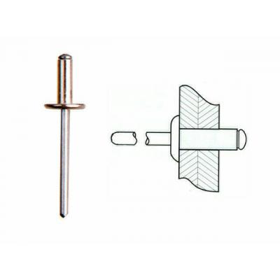 KLINKNAGEL ALU/STAAL PK MUL WIT 4.8X15MM