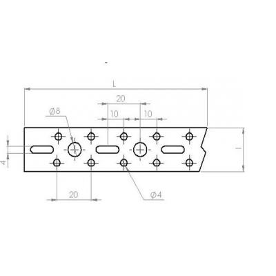 BANDIJZER 25X1MM 100M GEPERFOREERD