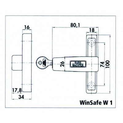 VENSTERSLUITING WINSAFE W1 BRUIN Z1