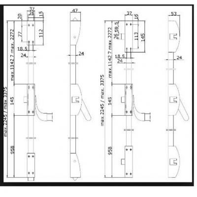 CISA FAST KIT BOVEN+ONDERSLUITING ZWART