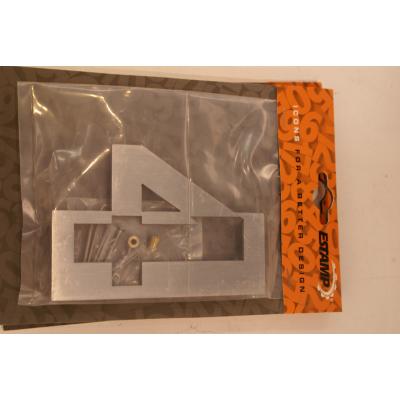 HUISNUMMER INOX 125MM. 4 058989