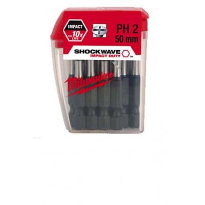MILWAUKEE SHOCKWAVE BITS PH2 50MM