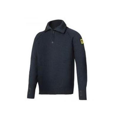 Pull en laine 1/2 zippé Antracit - S