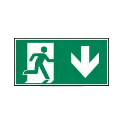 PICTOGRAM 15X30CM. NOODUITGANG BENEDEN