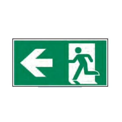 PICTOGRAM 15X30CM. NOODUITGANG LINKS