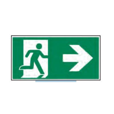 PICTOGRAM 15X30CM. NOODUITGANG RECHTS