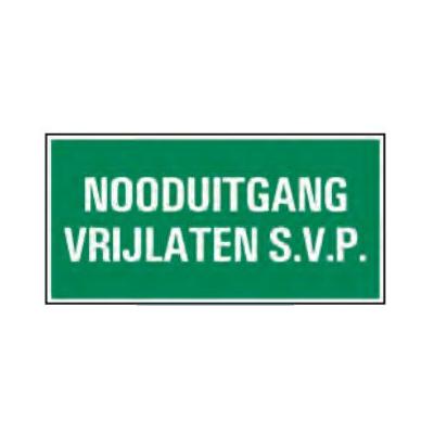 PICTOGRAM 15X30CM.NOODUITGANG VRIJLATEN