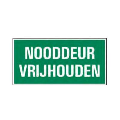 PICTOGRAM 15X30CM. NOODDEUR VRIJLATEN