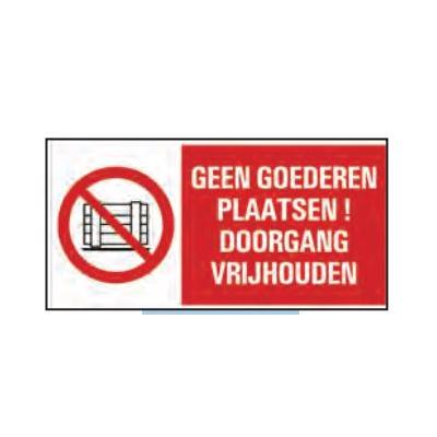 PICTOGRAM 15X30CM.GEEN GOEDEREN PLAATSEN