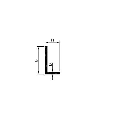 ALU PROFIEL 2M L 40X20X2MM RAL9010 WIT