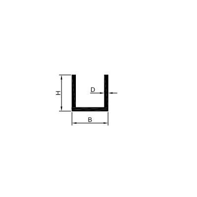 ALU PROFIEL 2M U 20X20X20X2MM 9010 WIT