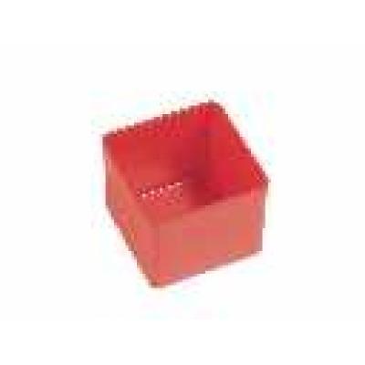 BAKJE PLASTIEK ROOD HOOG 54X54X63MM