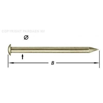 NAGELS KOPER BOLKOP 1.5X25MM 1KG