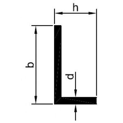 ALU PROFIEL 2M L 20X10X2MM BRUIN
