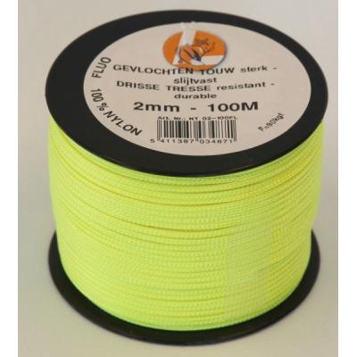 METSKOORD 2MM. (100M) NT2/100 FLUO GEEL