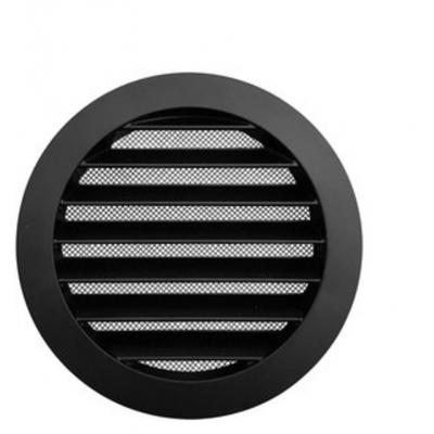 LUCHTROOSTER ROND ZWART 150MM 5KO-150