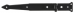 STAARTSCHARNIER 300X35X2.5MM ZWART