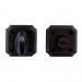 HDD WC GARNITUUR SQUARE RETRO ZWART 50MM