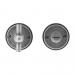 HDD WC GARNITUUR ROND RETRO PLAT O.SILV.