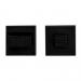 HDD WC GARNITUUR SQUARE 48MM ZWART